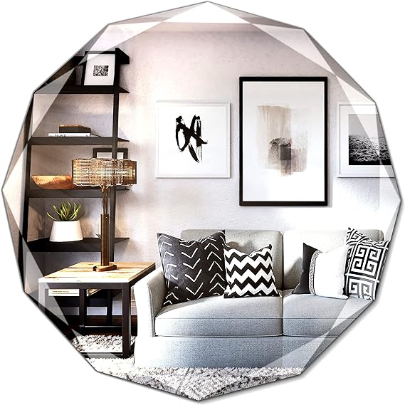 Round Beveled Frameless Mirror