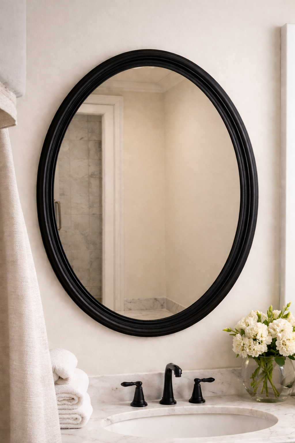 Framed Oval Mirrors