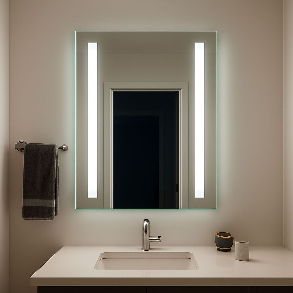 Lincoln • Front-Lit Bars Mirror • 24" x 36" • 2 Piece