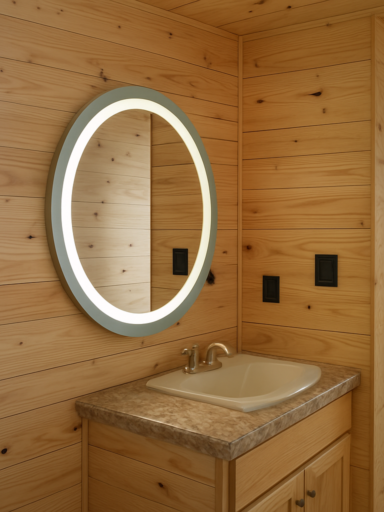 Largo Front-Lit Round Mirror 40" Round 2 Piece #inspo