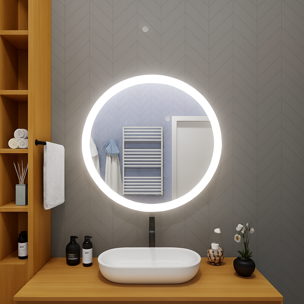 Lakeland Side-Lit Round Mirror 36" Round 2 Piece #inspo