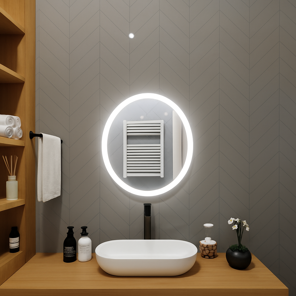 Laurel • Side-Lit Oval Mirror • 20" x 28" • 2 Piece