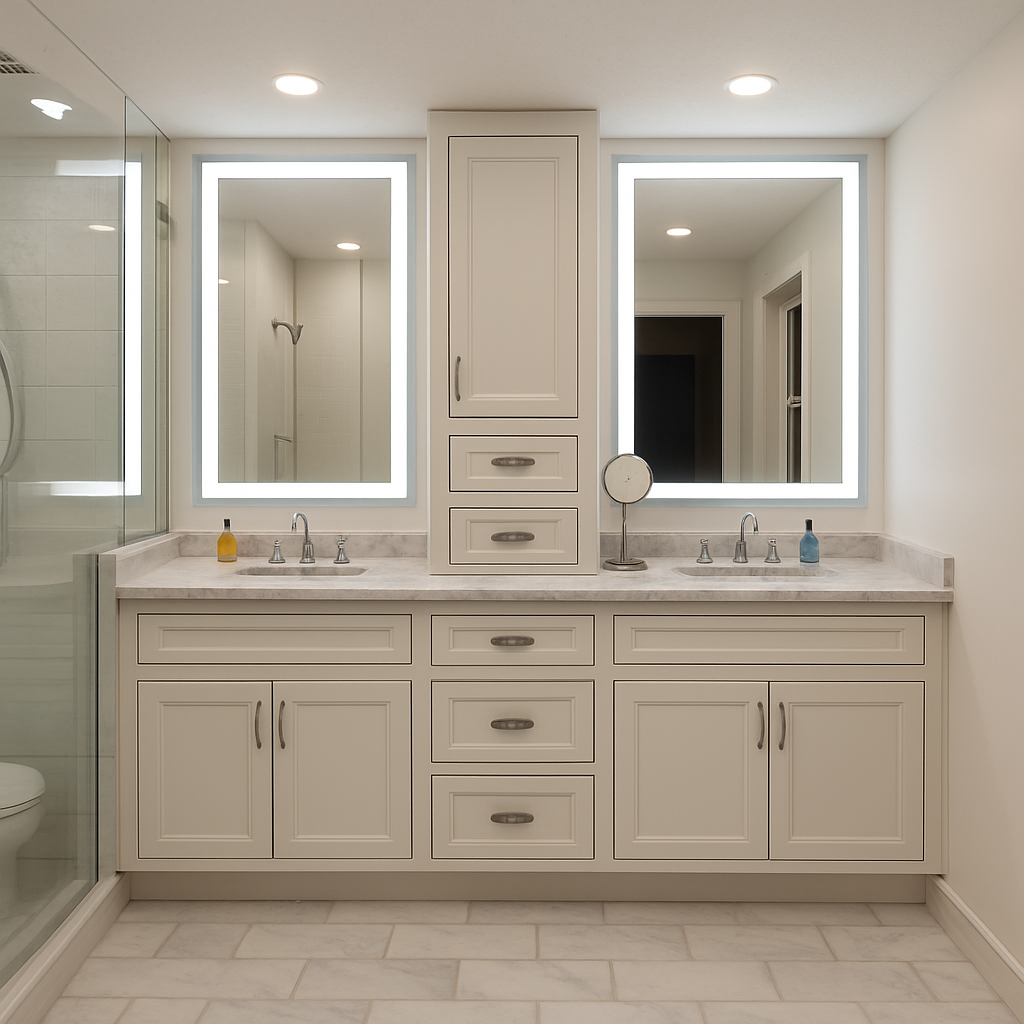 Liberty • Front-Lit Mirror • 28" x 48" • 2 Piece