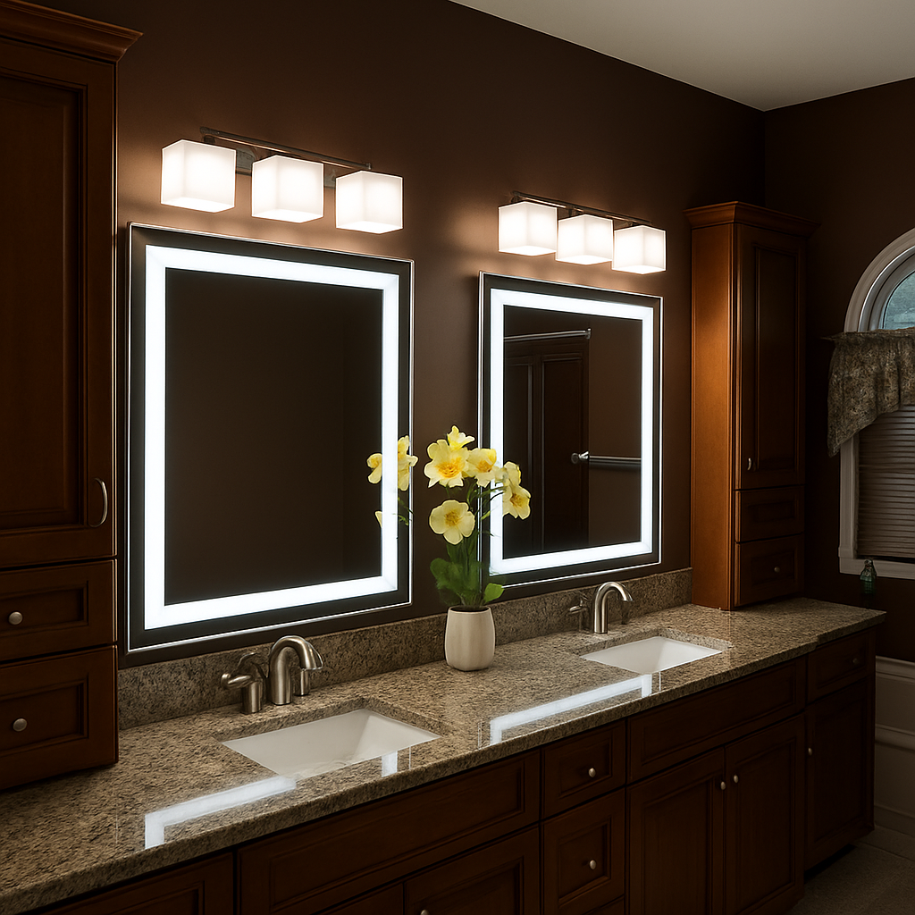 Liberty • Front-Lit Mirror • 40" x 36" • 2 Piece