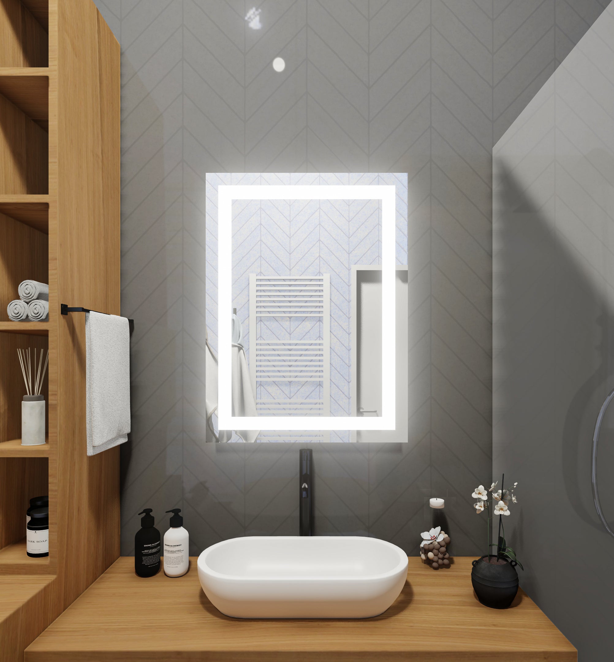 LED Mirror (Front-Lighted) 28" x 32"