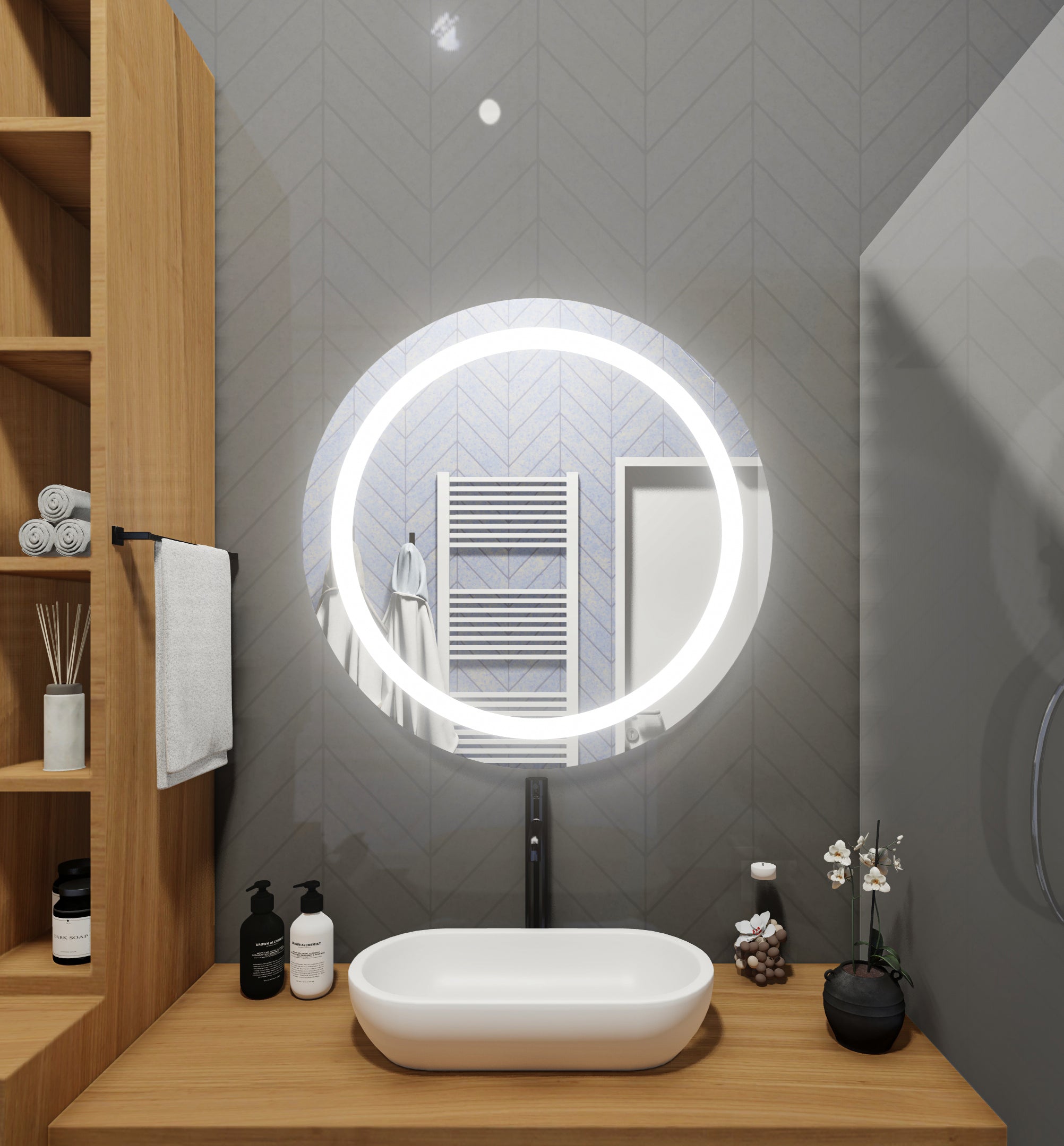 LED Round Mirror (Front-Lighted) 40" x 40"