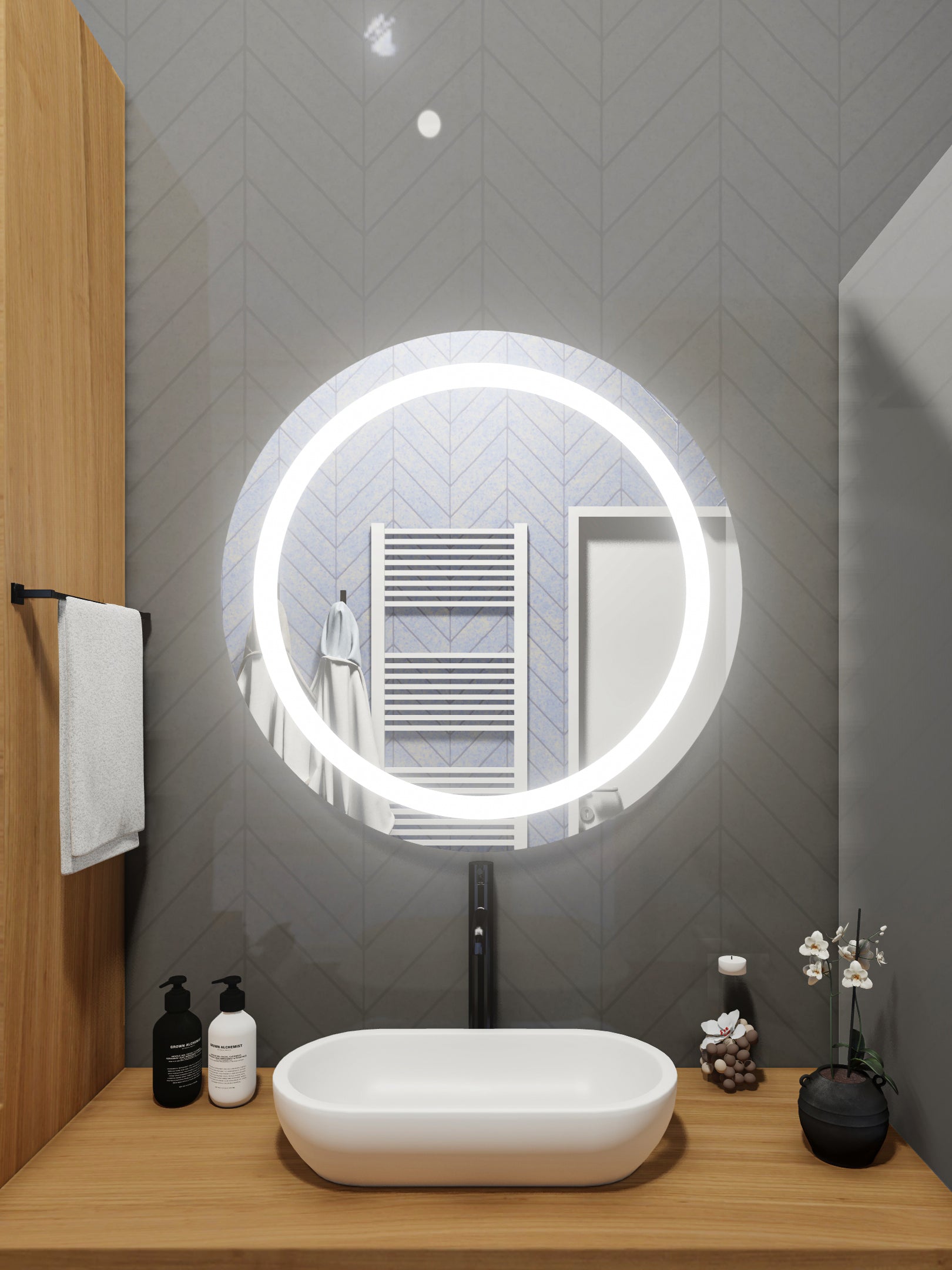 LED Round Mirror (Front-Lighted) 40" x 40"