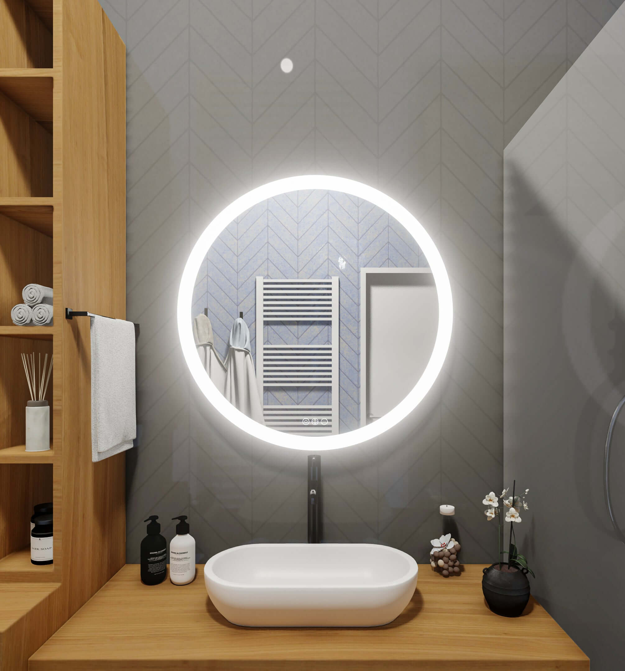 LED Mirror (Side-Lighted Round) 48" x 48"