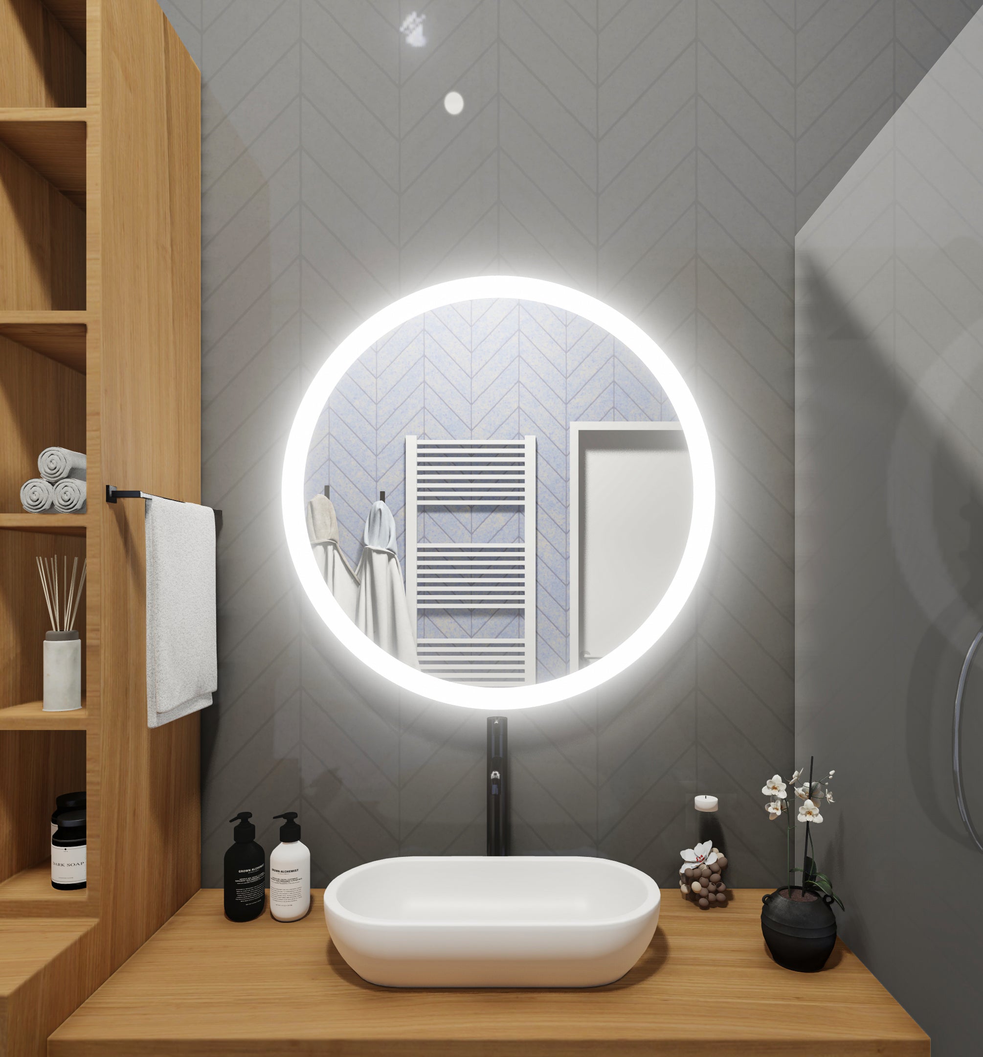 LED Mirror (Side-Lighted Round) 40" x 40"