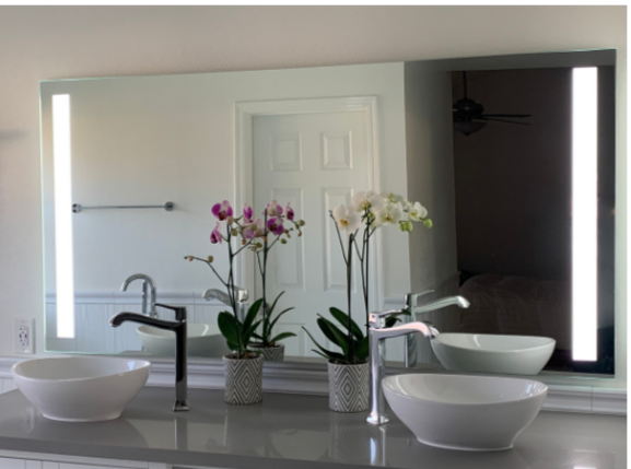 LED Mirror (Front-Lighted Bars) 48" x 36"