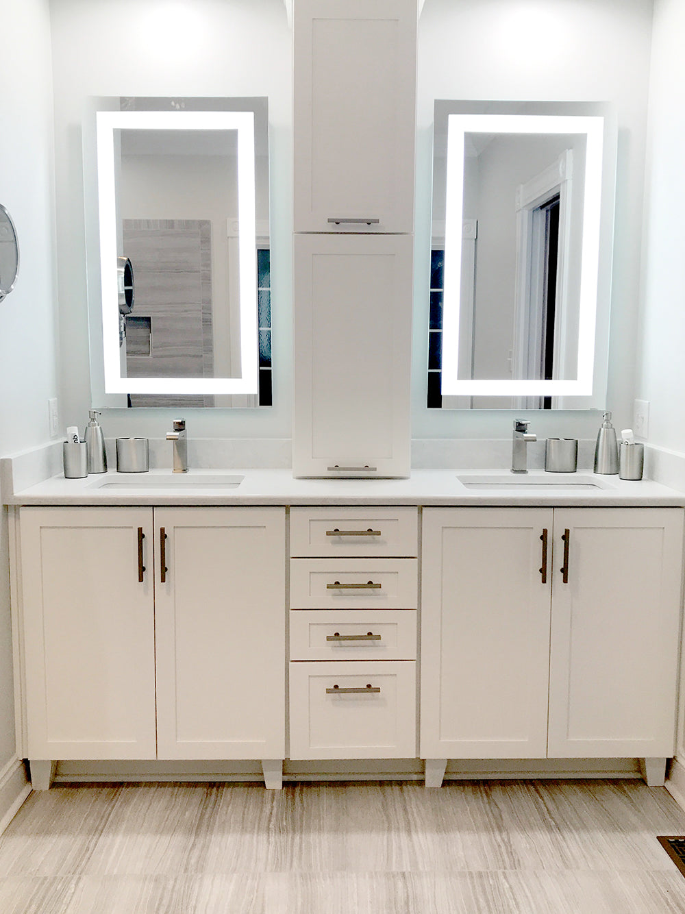 LED Bathroom Vanity Mirror Rectangular Front Lighted 24x36 C