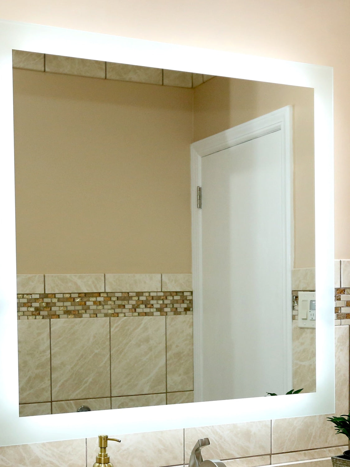 Lexington Side-Lit Mirror 48" x 48" 2 Piece #inspo
