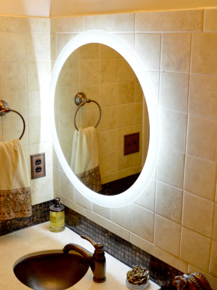 Lakeland Side-Lit Round Mirror 36" Round 2 Piece