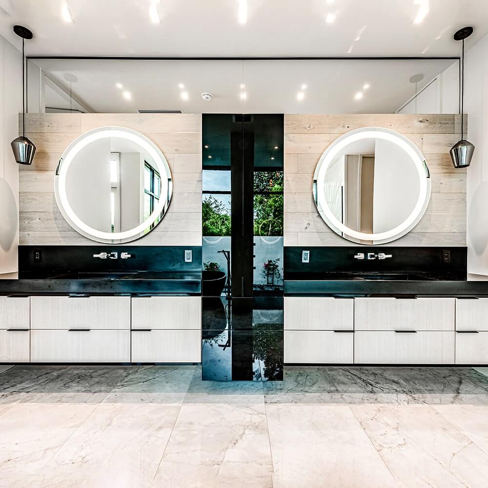 Shop Round Front-Lighted LED Mirrors – Mirrors & Marble