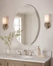 Oval Frameless Mirror
