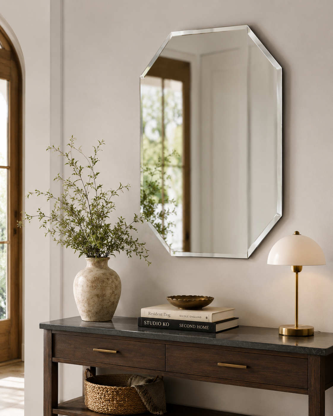 Octagon Frameless Mirror