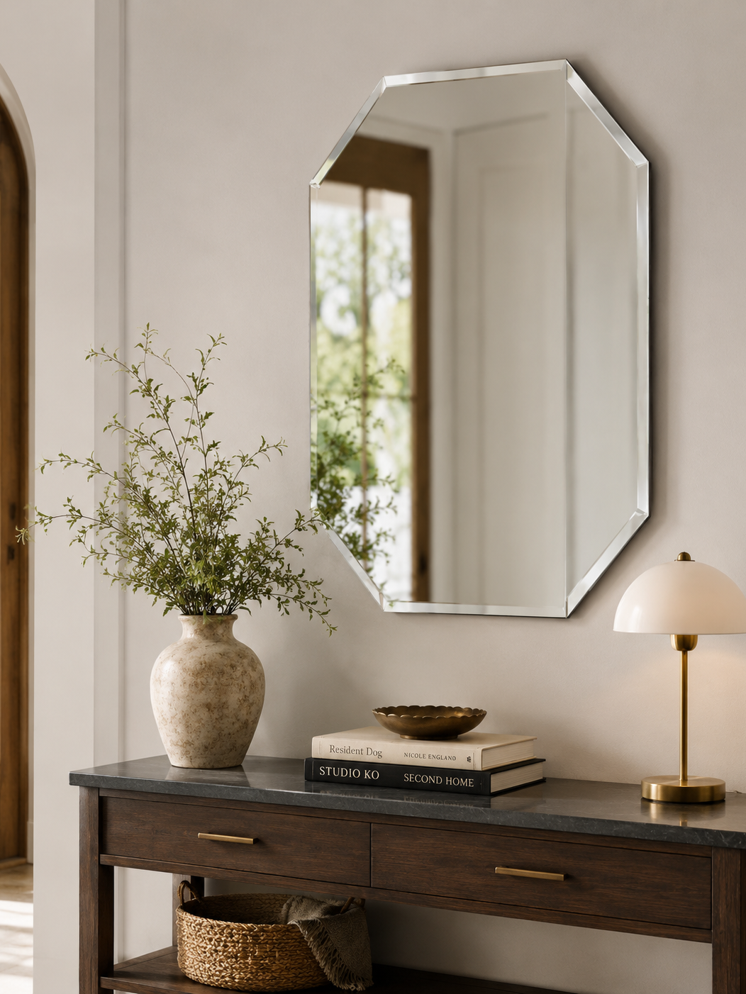 Octagon Frameless Mirror