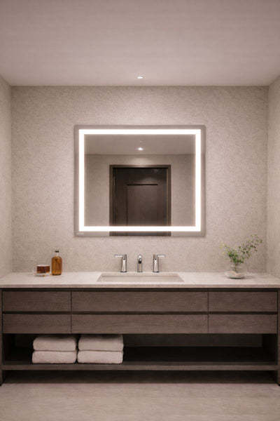 LED Mirror (Front-Lighted) 44" x 48" (or 48" x 44") | 2-Piece
