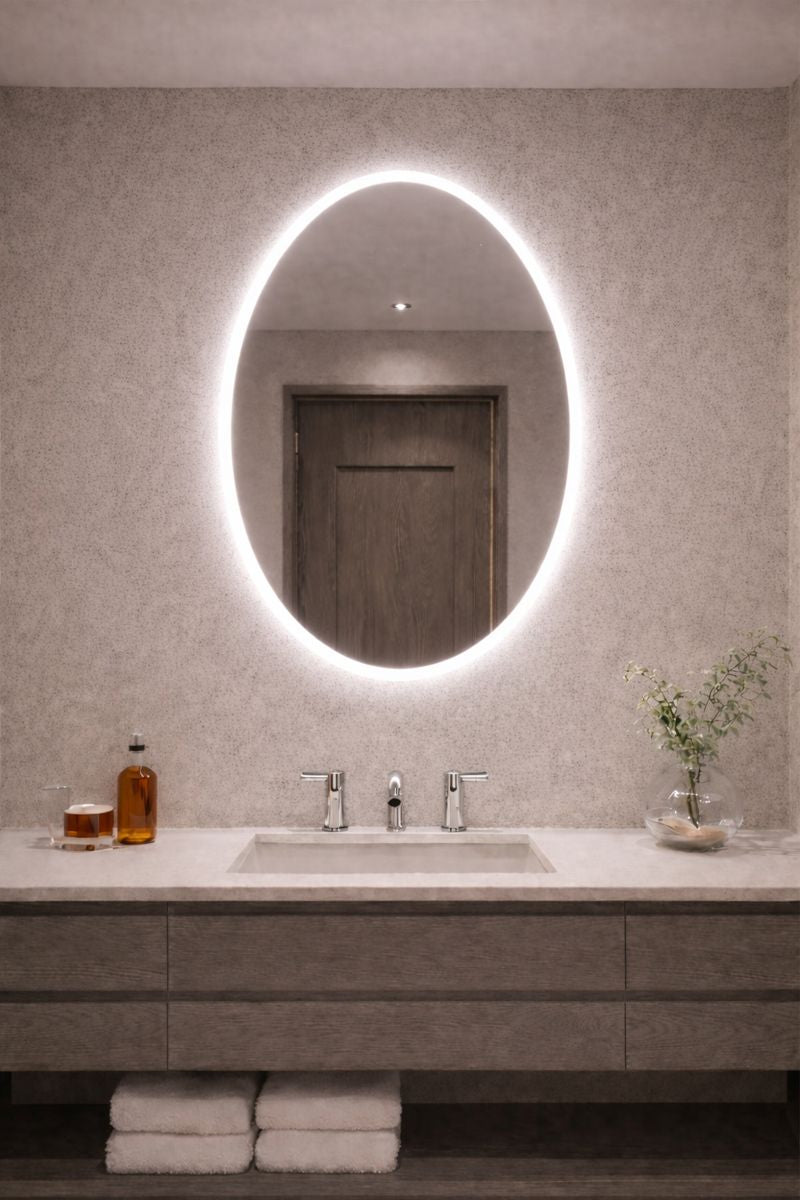 LED Mirror (Side-Lighted Oval) 32" x 40"