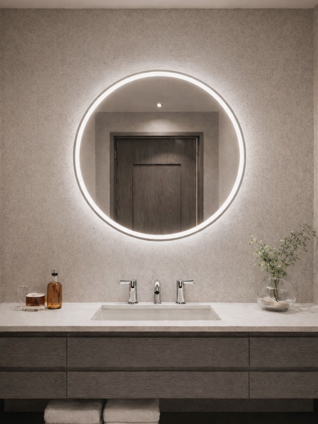 LED Mirror (Front-Lighted Round) 44" x 44"