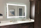 LED Bathroom Vanity Mirror Rectangular Front Lighted 44x40 C