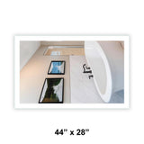 Side-Lit LED Bathroom Mirror 44" x 28" Rectangle