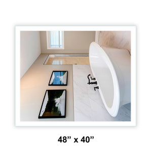 Side-Lit LED Bathroom Mirror 48" x 40" Rectangle