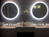 Side-Lit LED Bathroom Mirror 32" x 32" Round