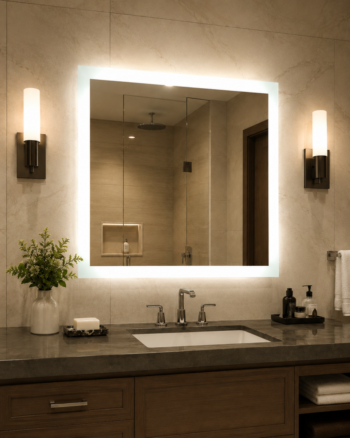 Lexington • Side-Lit Mirror • 36" x 36" • 2 Piece