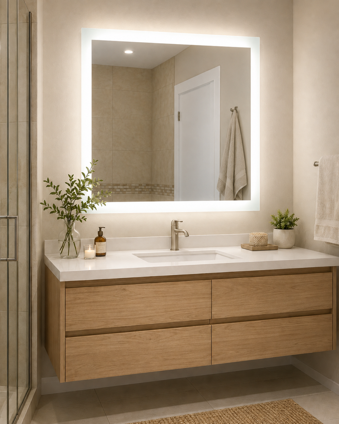 Lexington • Side-Lit Mirror • 36" x 36" • 2 Piece