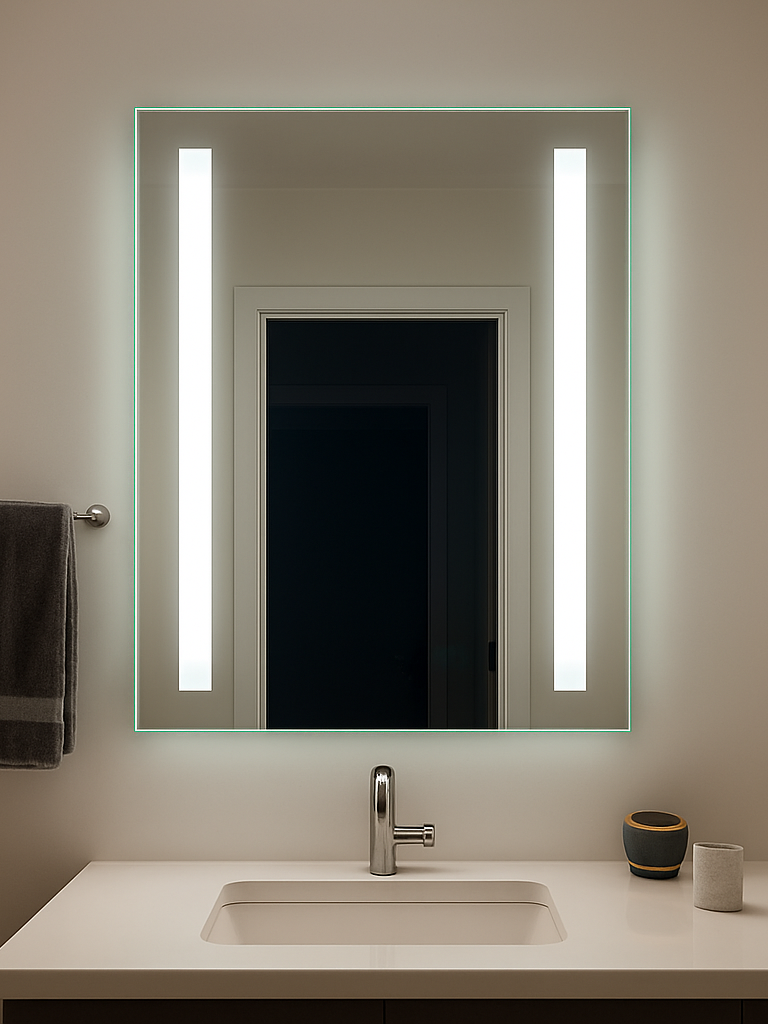 Lincoln • Front-Lit Bars Mirror • 24" x 36" • 2 Piece