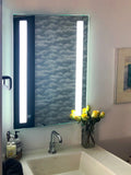 Front-Lit Vertical Bar LED Bathroom Mirror 32" x 24" Rectangle