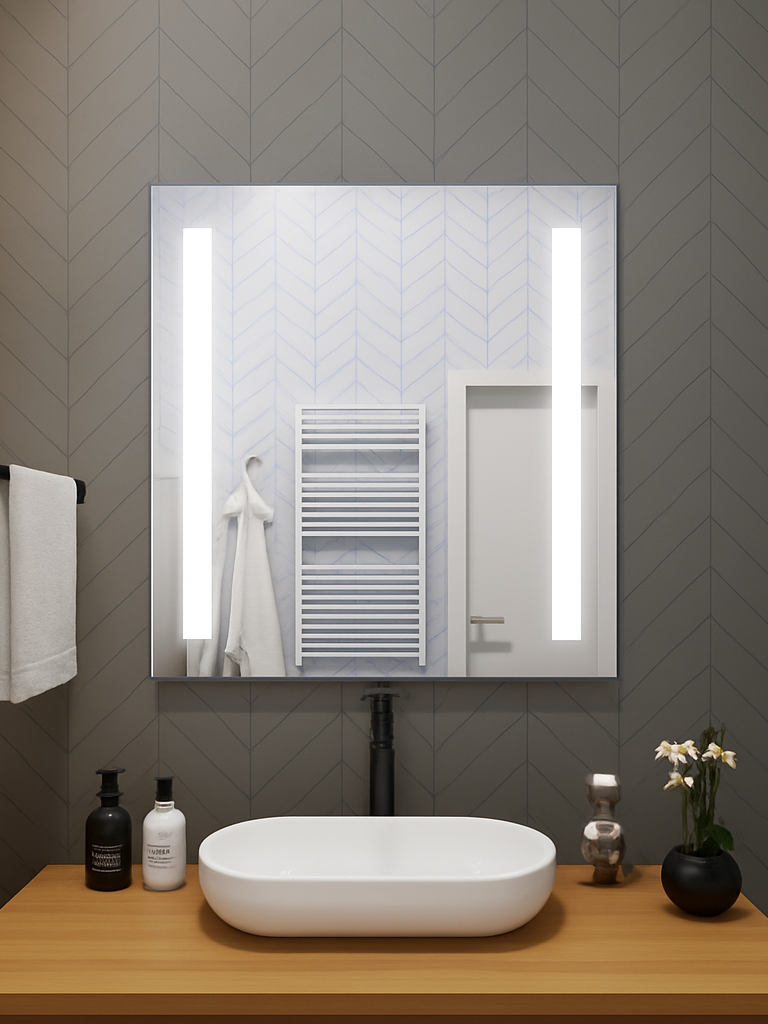 Lincoln • Front-Lit Bars Mirror • 28" x 36" • 2 Piece