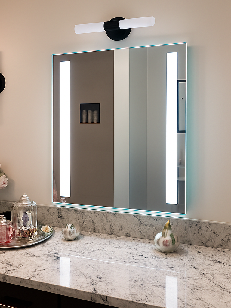 Lincoln • Front-Lit Bars Mirror • 28" x 36" • 2 Piece