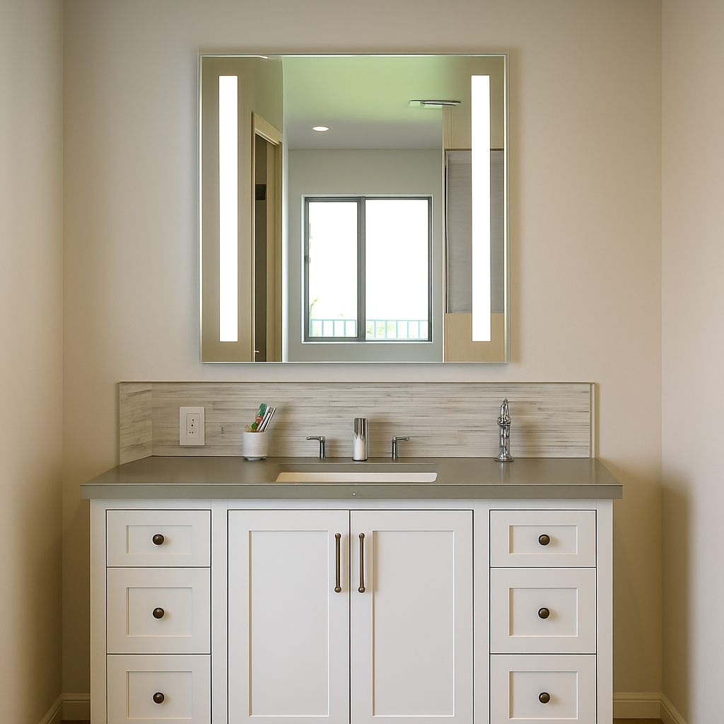Lincoln Front-Lit Bars Mirror 36" x 40" 2 Piece #inspo