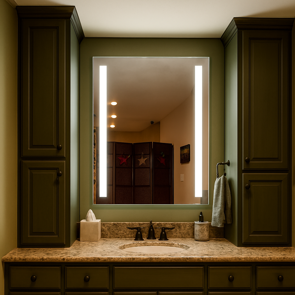 Lincoln Front-Lit Bars Mirror 36" x 48" 2 Piece #inspo