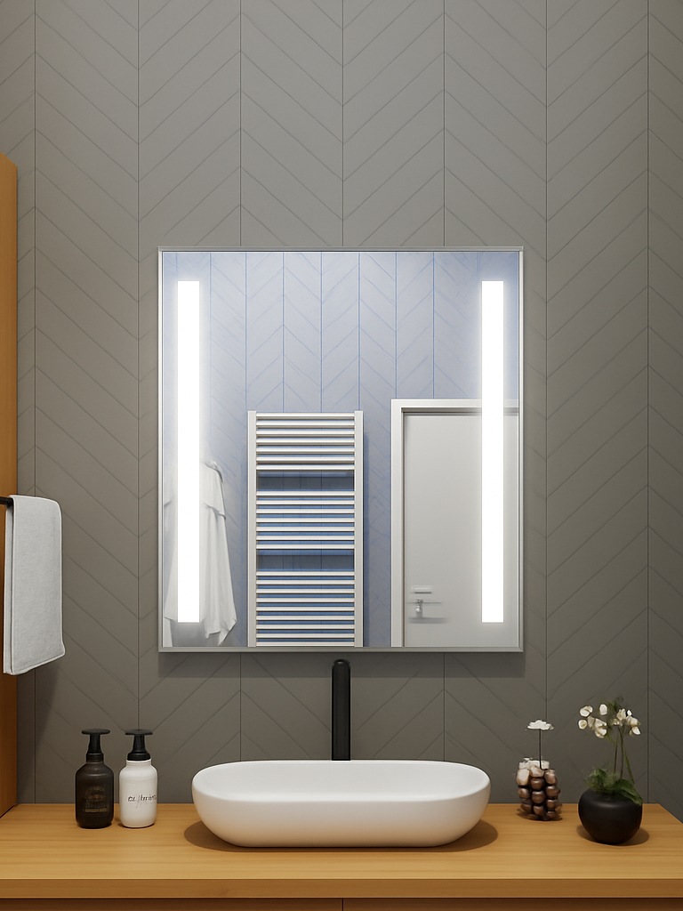 Lincoln • Front-Lit Bars Mirror • 36" x 48" • 2 Piece