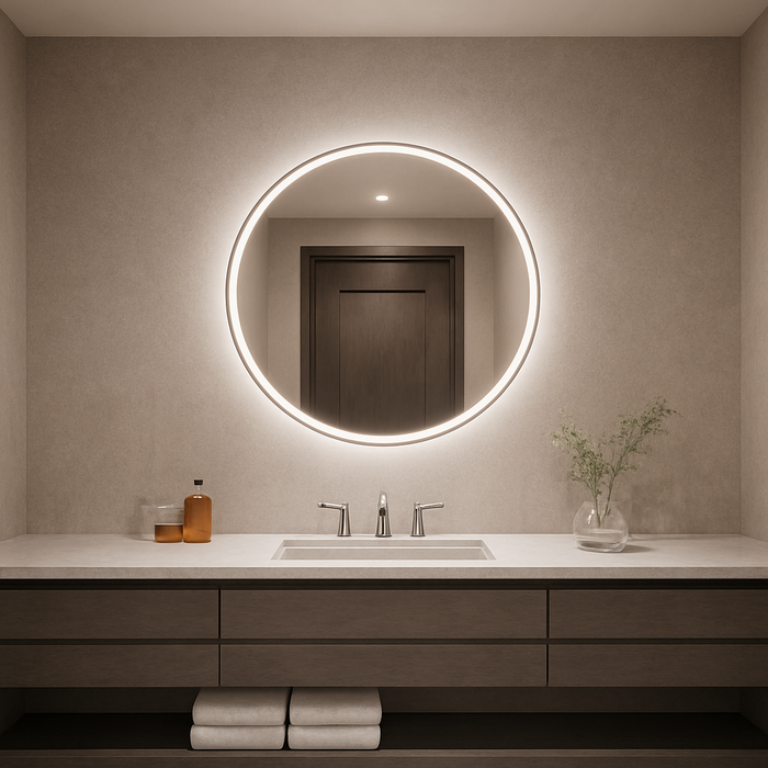 Largo • Front-Lit Round Mirror • 32" Round • 1 Piece