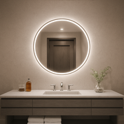 Largo • Front-Lit Round Mirror • 36" Round • 2 Piece