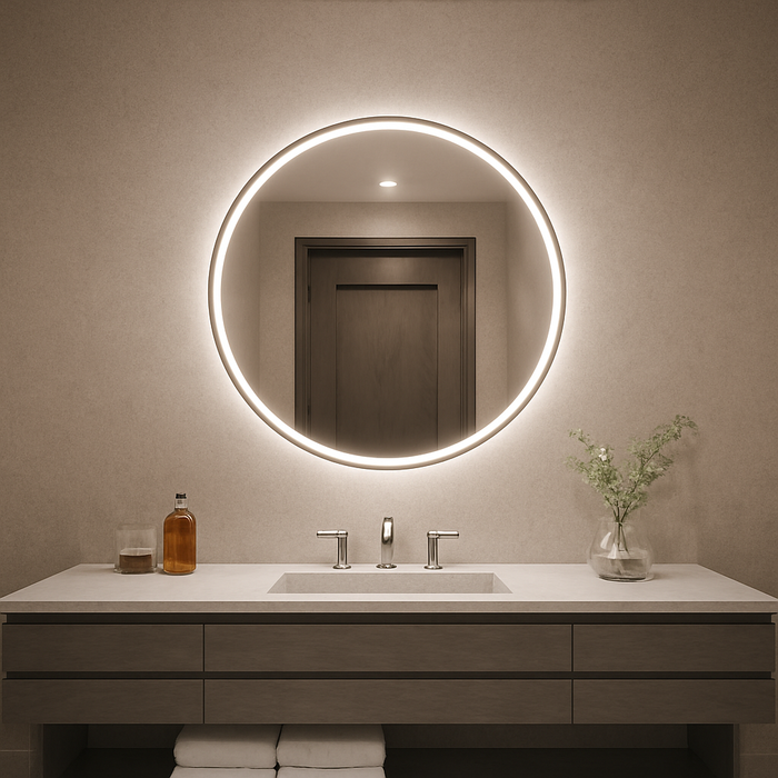 Largo • Front-Lit Round Mirror • 36" Round • 2 Piece