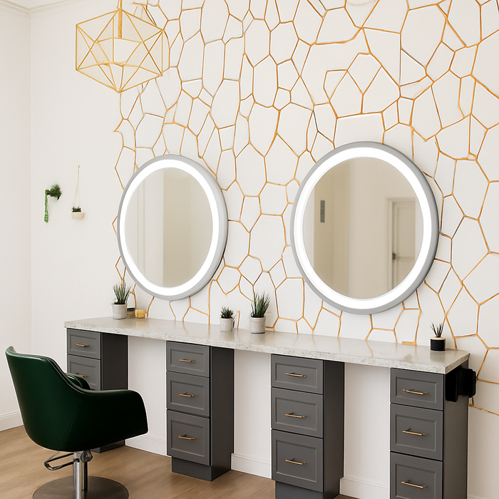 Largo • Front-Lit Round Mirror • 36" Round • 2 Piece