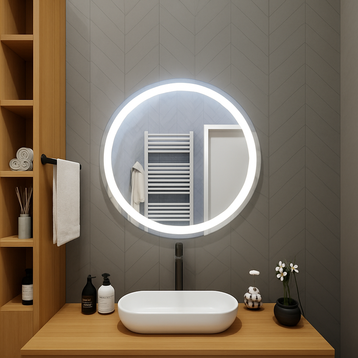 Largo • Front-Lit Round Mirror • 36" Round • 2 Piece