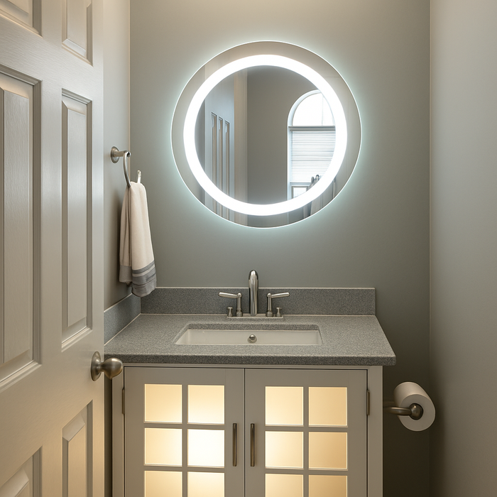 Largo • Front-Lit Round Mirror • 40" Round • 2 Piece