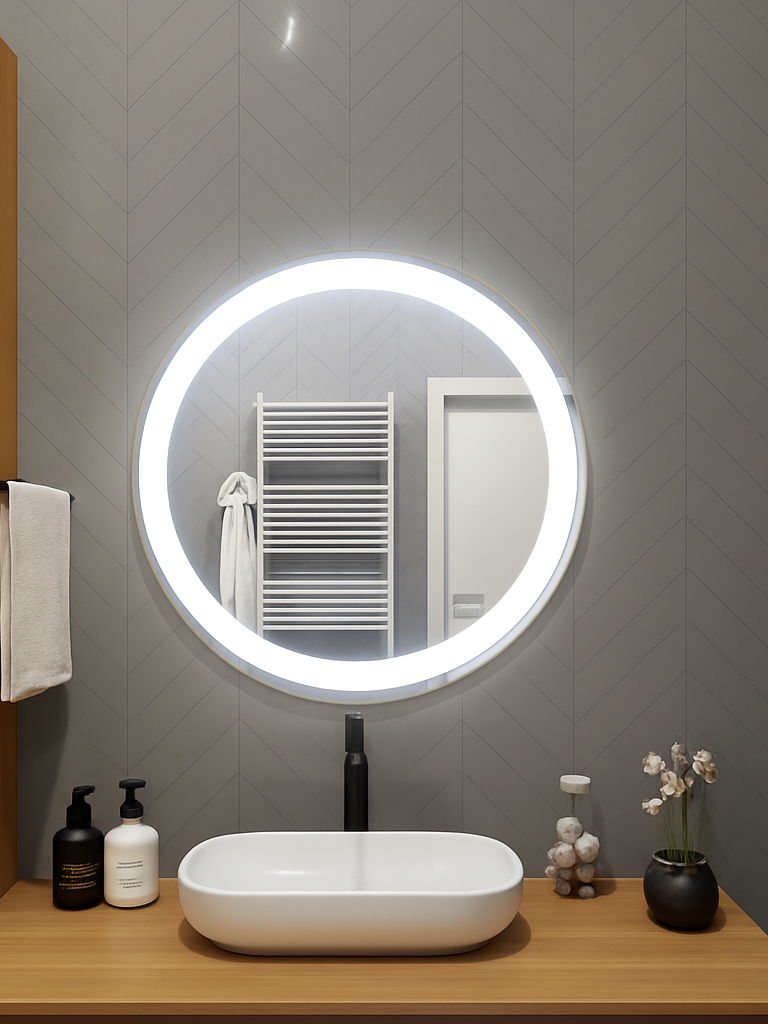 Largo • Front-Lit Round Mirror • 40" Round • 2 Piece