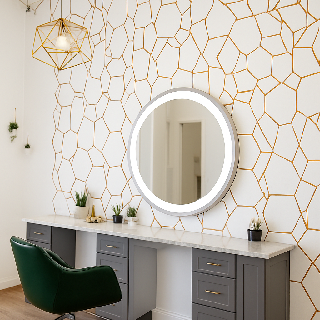Largo • Front-Lit Round Mirror • 40" Round • 2 Piece