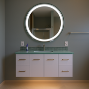 Largo • Front-Lit Round Mirror • 44" Round • 2 Piece