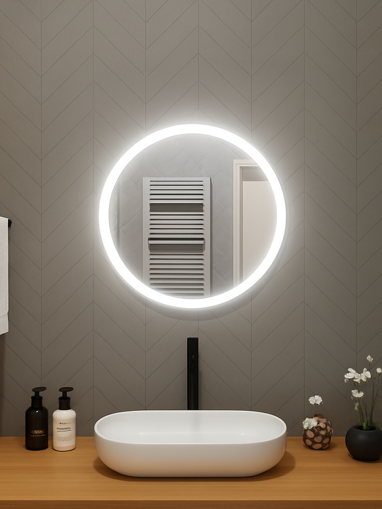 Lakeland • Side-Lit Round Mirror • 24" Round • 2 Piece