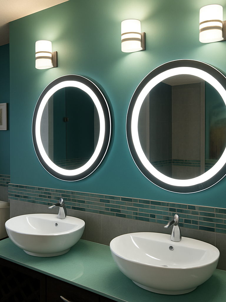 Linden • Front-Lit Oval Mirror • 24" x 32" • 2 Piece