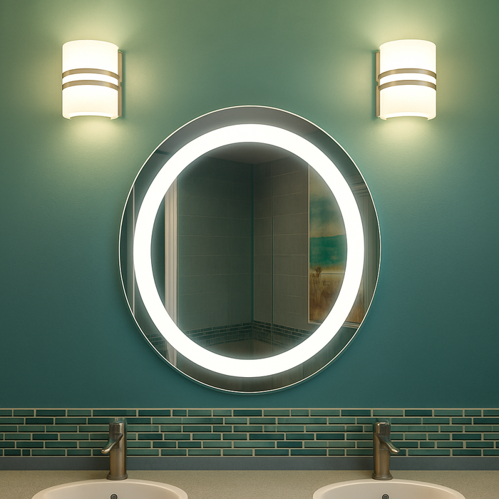 Linden • Front-Lit Oval Mirror • 30" x 36" • 2 Piece