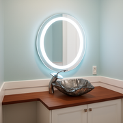 Linden • Front-Lit Oval Mirror • 30" x 36" • 2 Piece